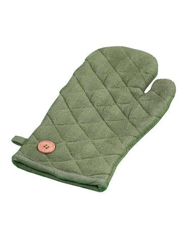 Buy Kitchen Gloves - Oven Mitten Set of 2 Quilted Cotton Glove For Microwave, Green by House this on IKIRU online store