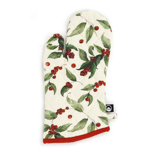 Buy Kitchen Gloves - Soft Mittens For Kitchen | Leaf and Cherry Motifs Printed Gloves by Home4U on IKIRU online store