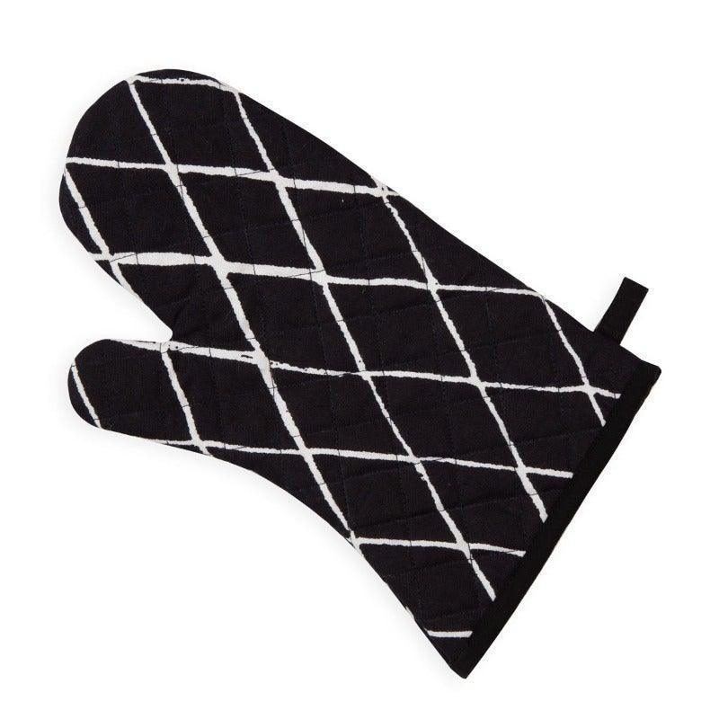 Buy Kitchen Gloves - Trapunta Cotton Black And White Oven Gloves | Kitchen Essentials by Home4U on IKIRU online store