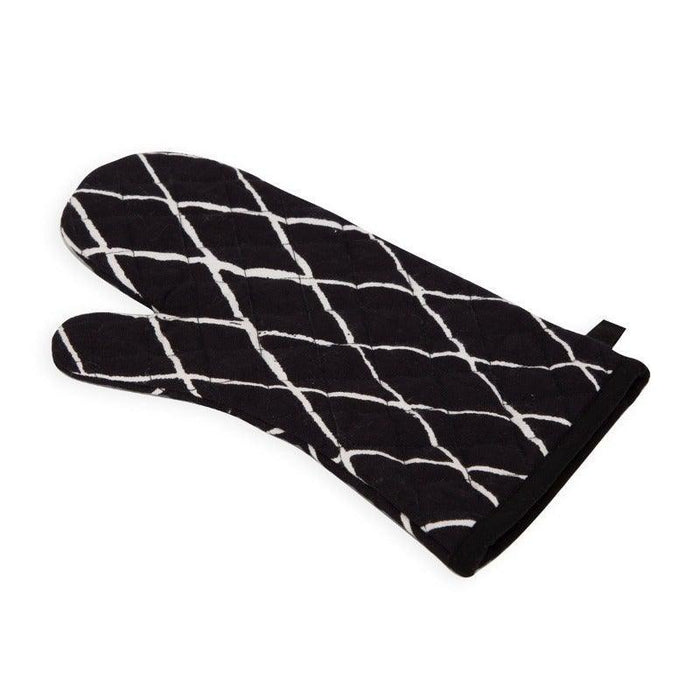 Buy Kitchen Gloves - Trapunta Cotton Black And White Oven Gloves | Kitchen Essentials by Home4U on IKIRU online store