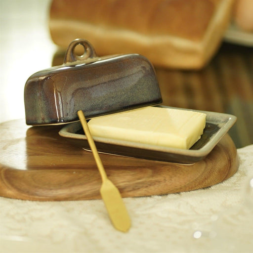 Buy Kitchen Utilities - Corjuem Ceramic Butter Organiser Dish With Knife Spreader For Dining & Kitchen by Courtyard on IKIRU online store