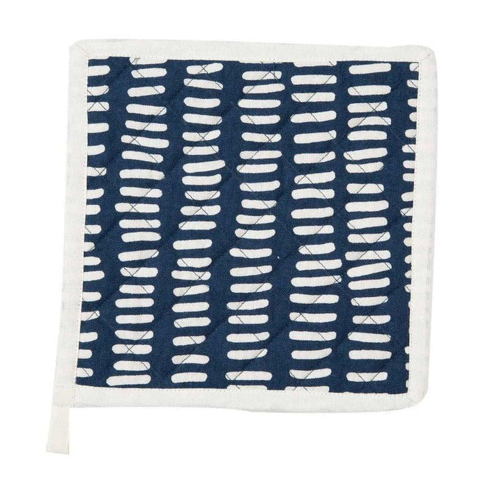 Buy Kitchen Utilities - Cotton Printed Pot Holder In Navy Blue and White | Modern Kitchen Collection by Home4U on IKIRU online store
