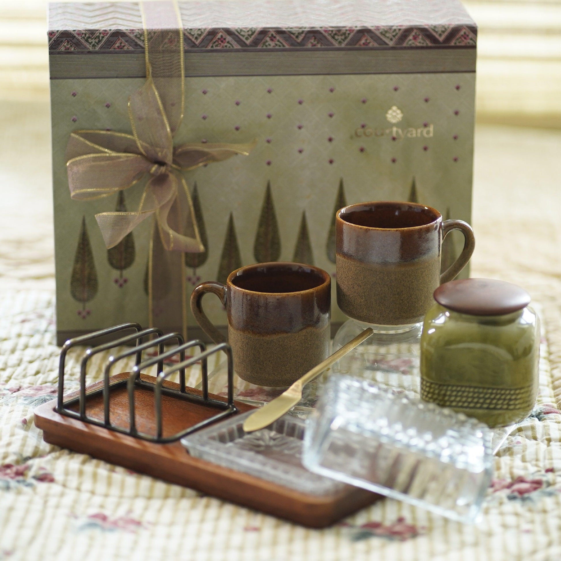 Buy Kitchen Utilities - Glass Bhor Breakfast Gift Hamper Box Set Of 5 For kitchenware And Gifting by Courtyard on IKIRU online store