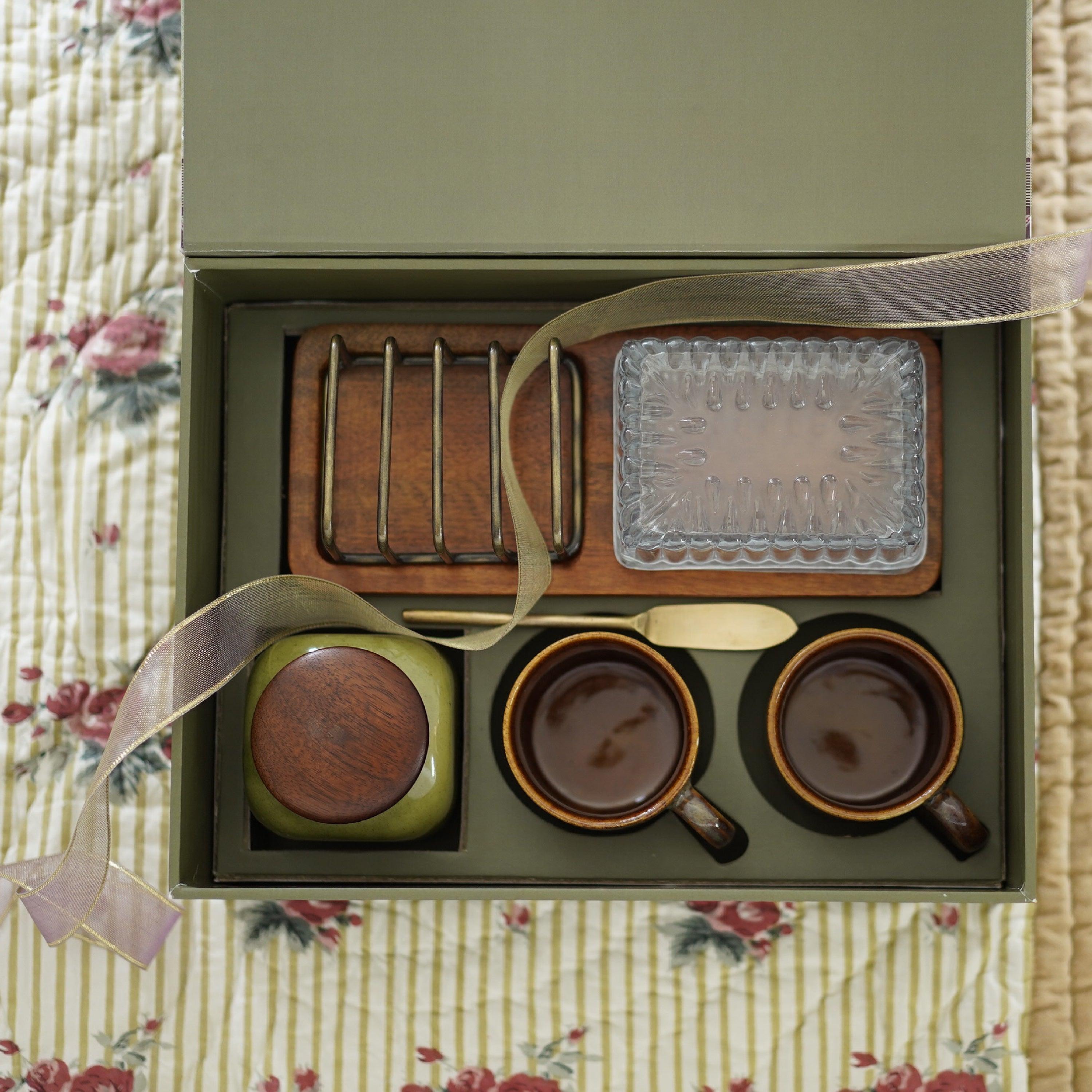 Buy Kitchen Utilities - Glass Bhor Breakfast Gift Hamper Box Set Of 5 For kitchenware And Gifting by Courtyard on IKIRU online store