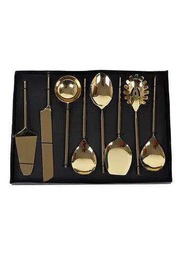 Buy Kitchen Utilities - Stylish & Luxurious Cutlery Set Of 8 For Serving | Long Stem Servers by Amaya Decors on IKIRU online store