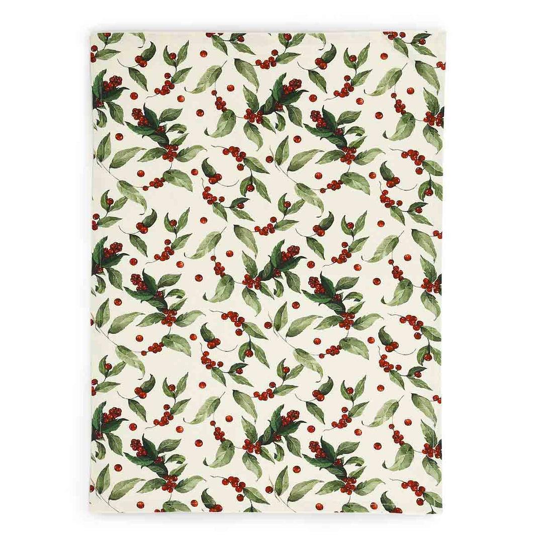 Buy Kitchen Utilities - Stylish Cotton Kitchen Towel Soft- Leaf and Cherry Motifs Printed by Home4U on IKIRU online store