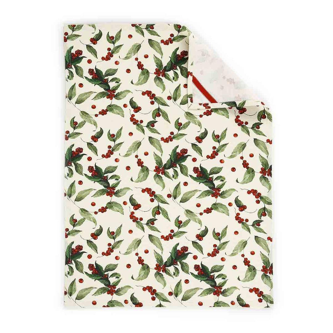 Buy Kitchen Utilities - Stylish Cotton Kitchen Towel Soft- Leaf and Cherry Motifs Printed by Home4U on IKIRU online store