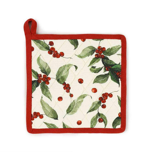 Buy Kitchen Utilities - Stylish Cotton Pot Holder For Kitchen- Leaf and Cherry Motifs Printed by Home4U on IKIRU online store