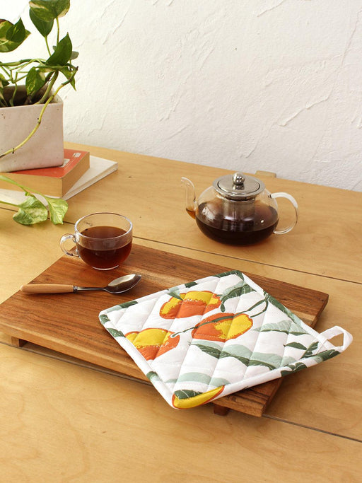 Buy Kitchen Utilities - Yellow Lemon Print Cotton Pot Holder For Table Space & Kitchen by House this on IKIRU online store