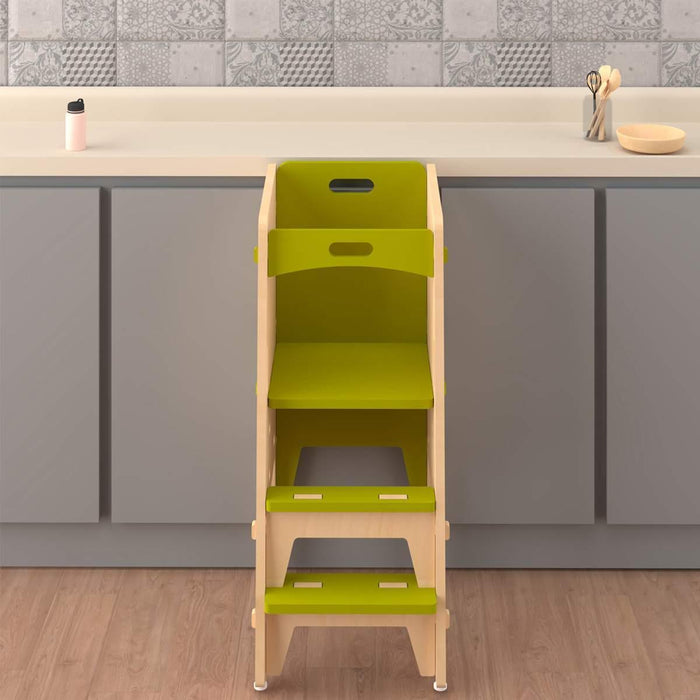 Buy Learning and Play - Yellow Lychee Toddlers Kitchen Learning Tower | Kids Play Step Stool by X&Y on IKIRU online store