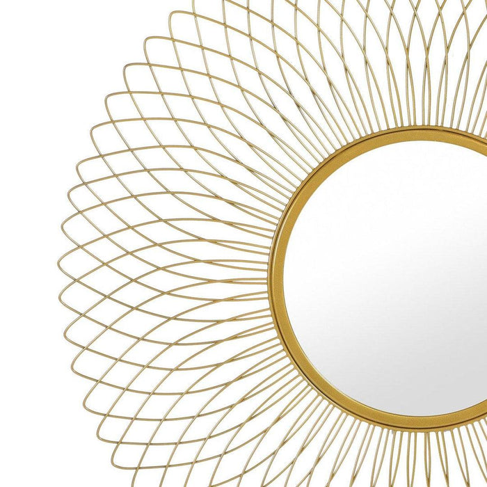 Buy Mirrors - Decorative Round Wall Mirror- Golden Finish by Home4U on IKIRU online store