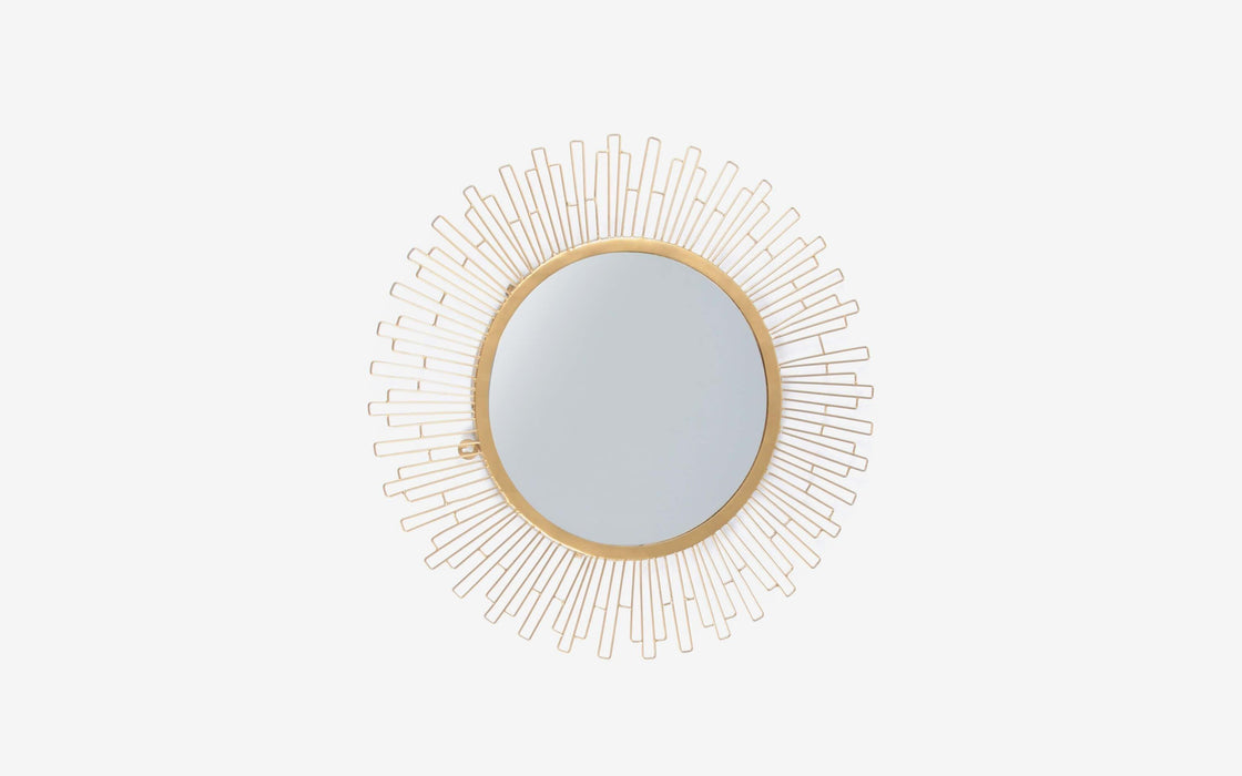 Buy Mirrors - Marina Decorative Gold Finish Iron Round Wall Mirror For Home & Bedroom by Orange Tree on IKIRU online store