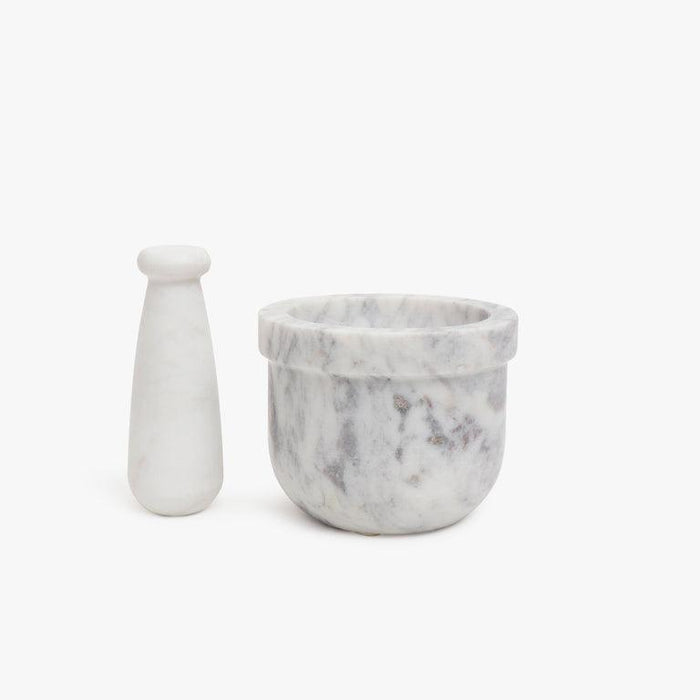 Buy Mortar & Pestle - White And Grey Marble Mortar and Pestle Set For Spices & Kitchen by Casa decor on IKIRU online store