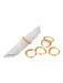 Buy Napkin Rings - Golden Napkin Ring Set Of 6 | Round Tissue Paper Holder For Table by Amaya Decors on IKIRU online store