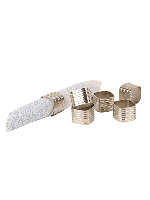 Buy Napkin Rings - Silver Square Napkin Rings - Set of 6 by Amaya Decors on IKIRU online store