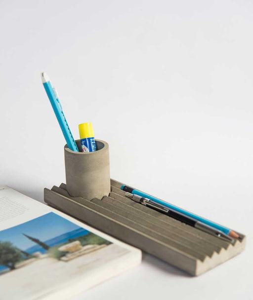 Buy Office desk accessories - Concerete Pen Holder, Desk Stationary Organizer For Office Decor by Concrete Aesthetics on IKIRU online store
