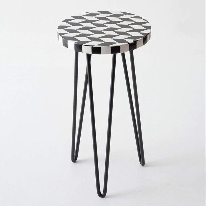Buy Plant stand - Retro Black & White Multipurpose Round Table | Plant Stand For Home by Casa decor on IKIRU online store