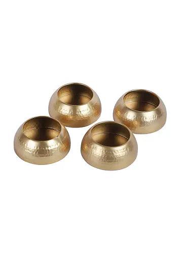 Buy Planter - Golden Decorative Bowl Shape Small Planters Set Of 4 For Decor & Gifting by Amaya Decors on IKIRU online store