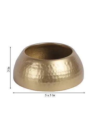 Buy Planter - Golden Decorative Bowl Shape Small Planters Set Of 4 For Decor & Gifting by Amaya Decors on IKIRU online store