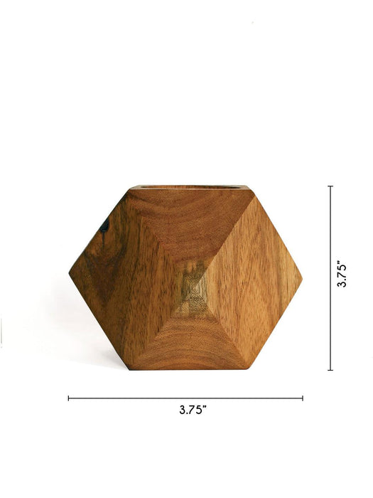 Buy Planter - Indoor Wooden Planters for Living Room Cube Shape | 3d Planter by Studio Indigene on IKIRU online store