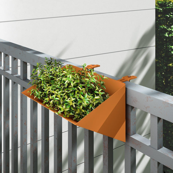 Buy Planter - Kavale Metal Railing Adjustable Pots & Planter For Balcony Decor by Restory on IKIRU online store