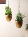 Buy Planter - Metallic Capsule Shape Hanging Planters For Indoors & Outdoors - Set Of 2 by Amaya Decors on IKIRU online store