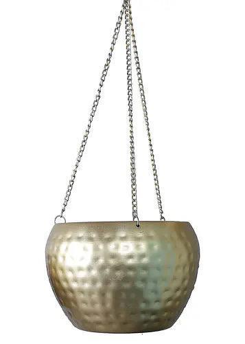 Buy Planter - Modern Hanging Gold Apple Planters For Indoor & Outdoor Decor - Set Of 3 by Amaya Decors on IKIRU online store