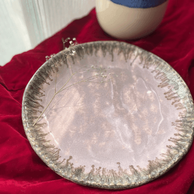 Buy Plates - Beautiful Ceramic Rose Full Dinner Plate For Home Dining Table & Restaurant by Earthware on IKIRU online store