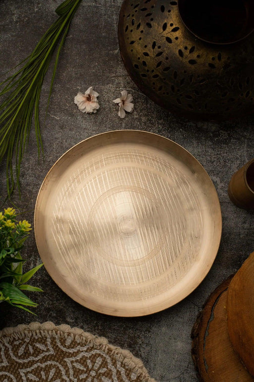 Buy Plates - Bronze Utensils | Kansa Breakfast Plates | Bronze Thali by Kansawala on IKIRU online store