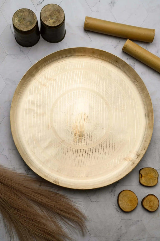 Buy Plates - Bronze Utensils | Kansa Dish Plate Thali | Bronze Thali by Kansawala on IKIRU online store