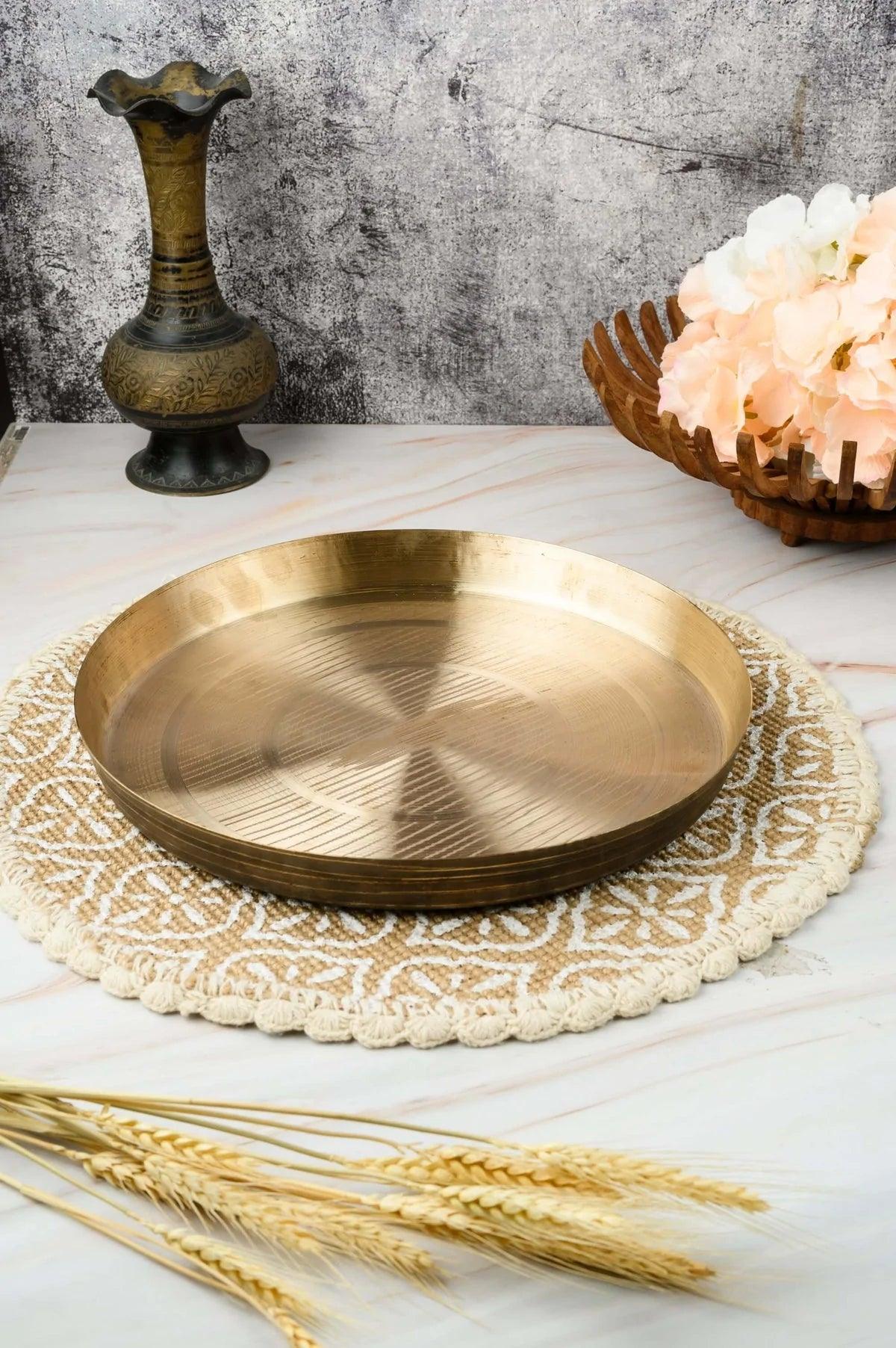Buy Bronze Dinner Plate  Bell Metal Plate - Kansawala