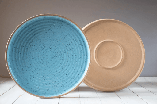 Buy Plates - Malé Blue Round Dinner Plate Stoneware Finish For Home & Table Decoration | Gifting Plate by The Table Fable on IKIRU online store