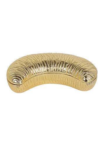 Buy Platter - Aluminum Cashew Platter | Golden Dry Fruit Serveware For Home & Kitchenware by Amaya Decors on IKIRU online store