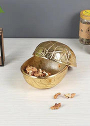 Buy Platter - Aluminum Walnut Platter | Golden Dry Fruit Box For Home & Kitchenware by Amaya Decors on IKIRU online store
