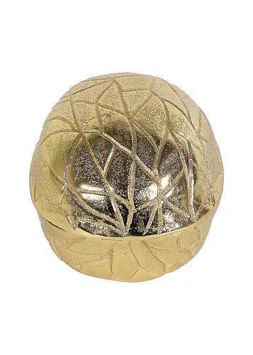 Buy Platter - Aluminum Walnut Platter | Golden Dry Fruit Box For Home & Kitchenware by Amaya Decors on IKIRU online store