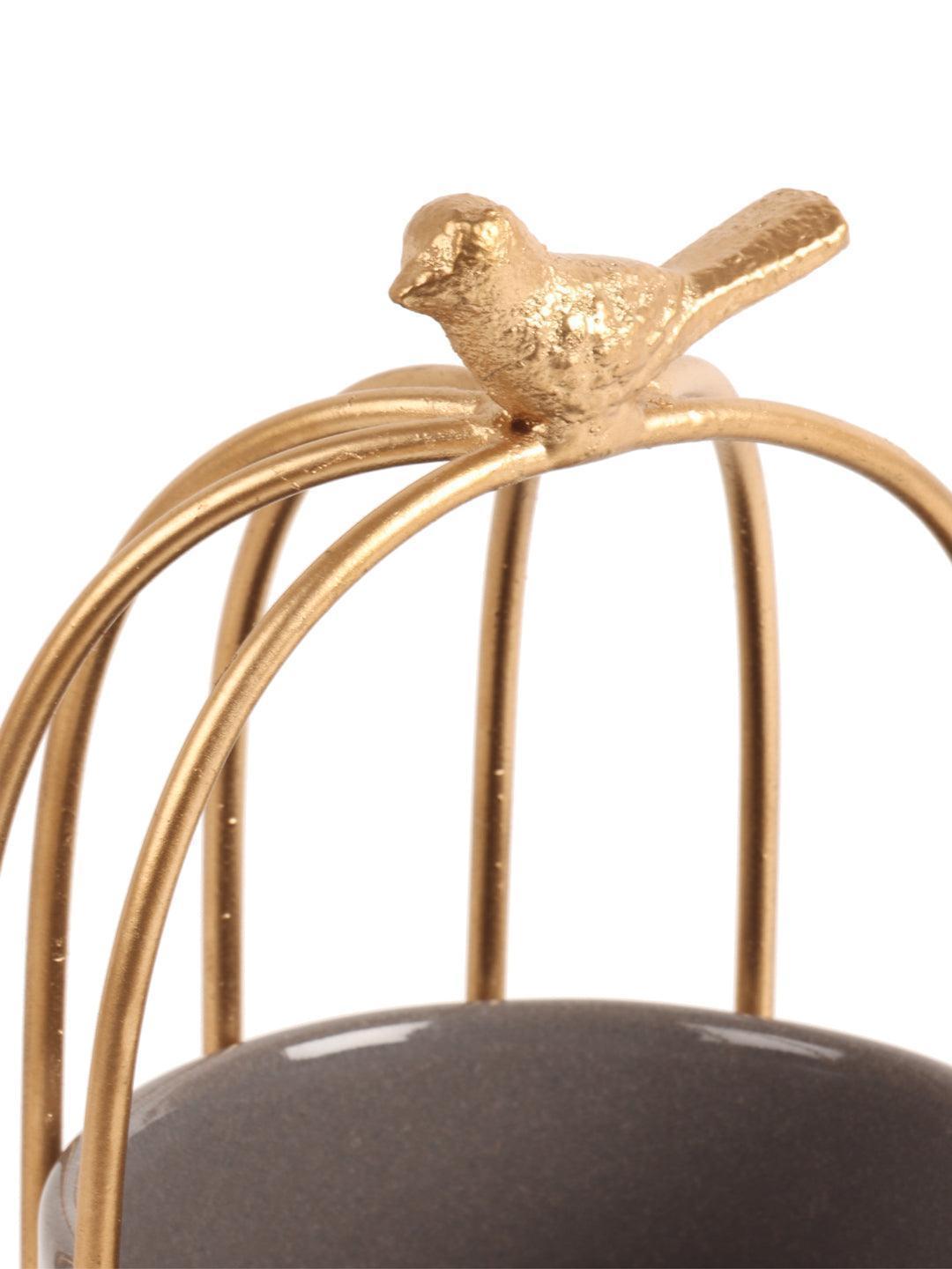 Buy Platter - Bird Cage Grey Ceramic Serving Platter | Decorative Showpiece For Home by Amaya Decors on IKIRU online store