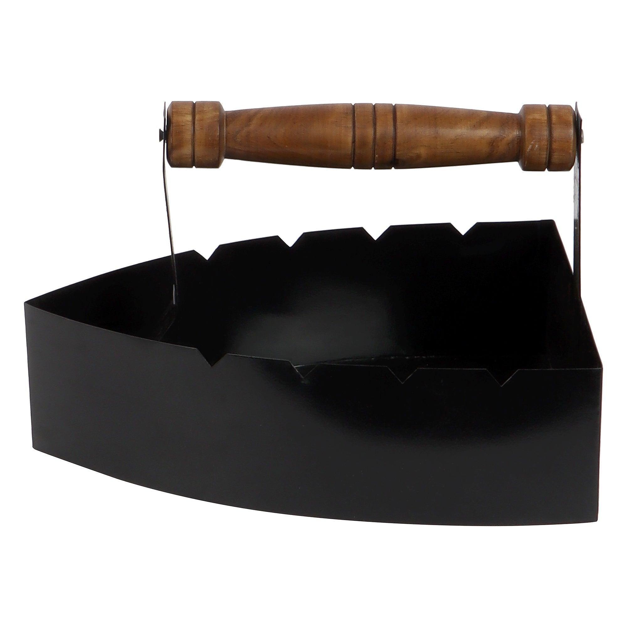 Buy Platter - Black Press Shape Serving Platter With Skewers For Restaurants & Home by Amaya Decors on IKIRU online store