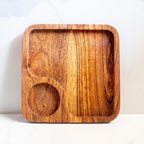 Buy Platter - CNC Wooden Coffee & Cookie Platter | Snack Serving Plate For Home & Kitchen by Byora Homes on IKIRU online store