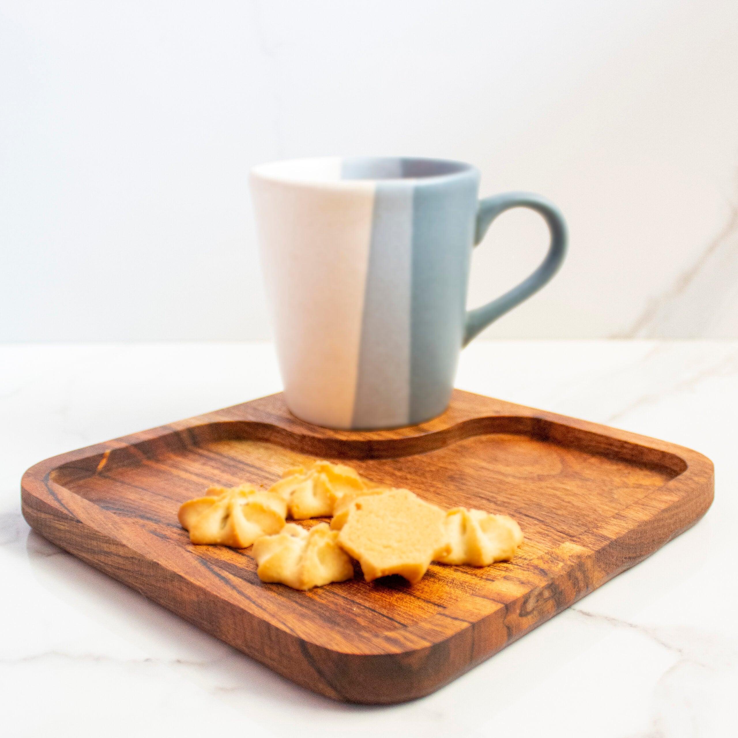 Buy Platter - CNC Wooden Coffee & Cookie Platter | Snack Serving Plate For Home & Kitchen by Byora Homes on IKIRU online store
