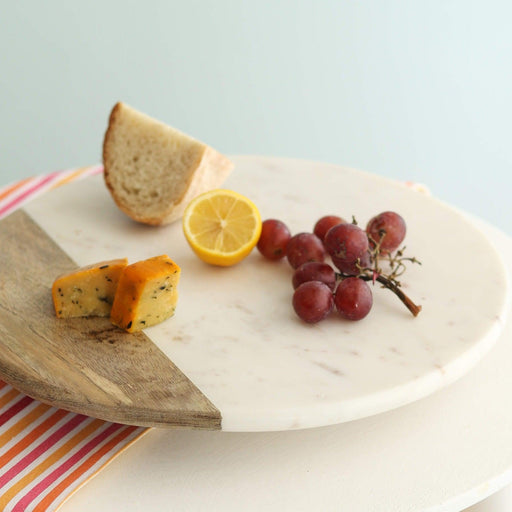 Buy Platter - Decorative Marble Finished Multipurpose Tabletop Round Plate For Kitchen Or Dining Decor by Orange Tree on IKIRU online store