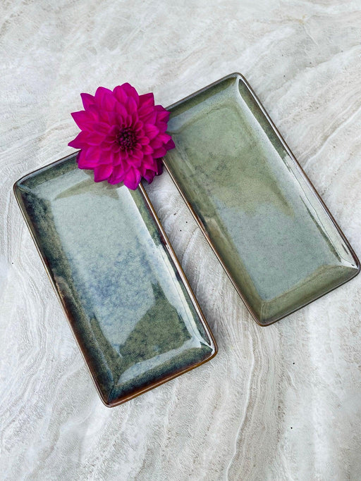 Buy Platter - Olive rectangle platter - Set of 2 by Earthware on IKIRU online store