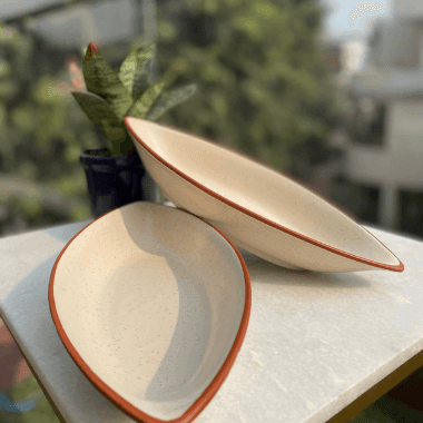 Buy Platter - Shukrana Boat Platter - set of 2 by Earthware on IKIRU online store