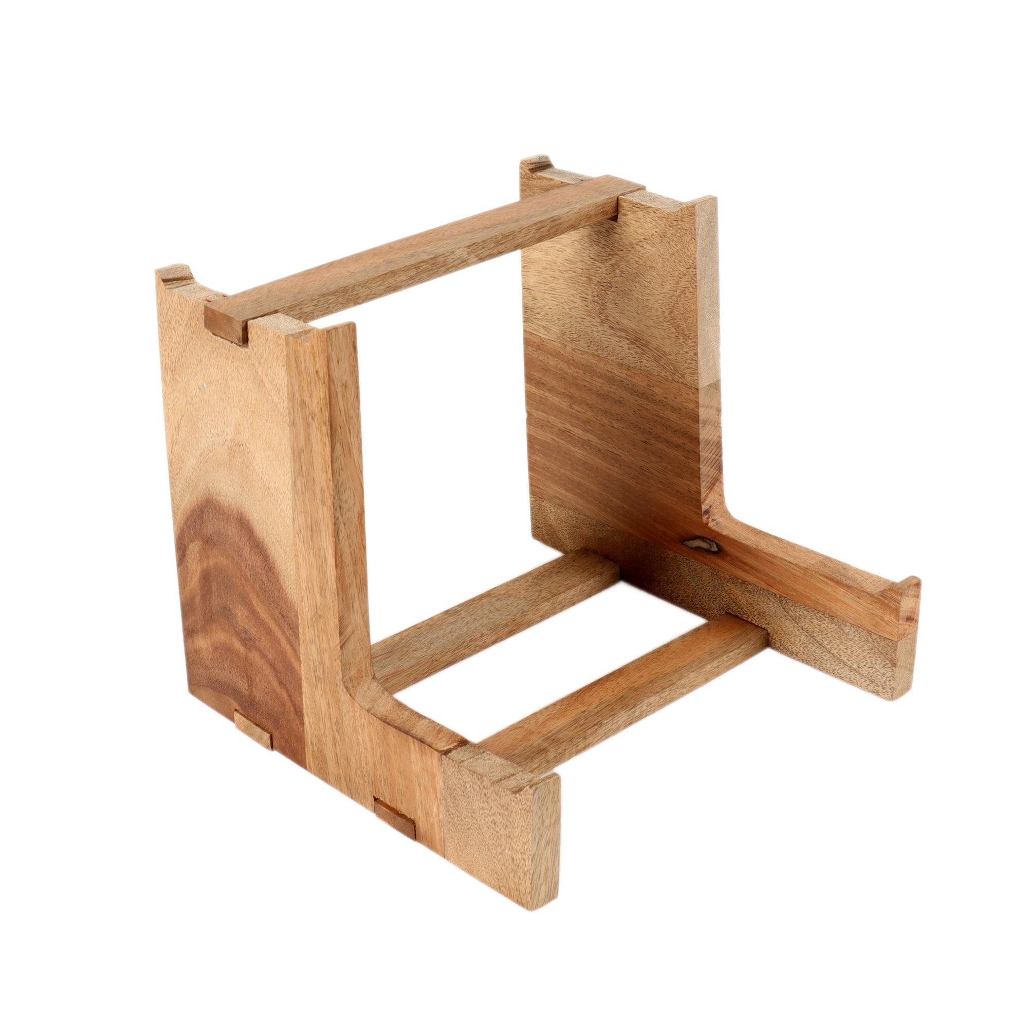 Buy Platter - Stylish Two Layer Wooden & Ceramic Green Platter For Serving by Amaya Decors on IKIRU online store