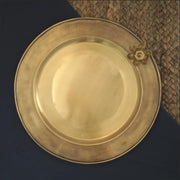 Buy Pooja Thali Set - Pure Brass Golden Sunehari Puja Thali Or Peetal Plate by Courtyard on IKIRU online store