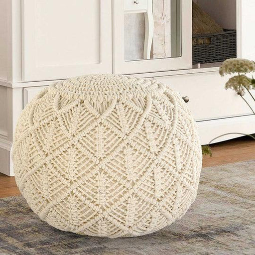 Buy Poufs - Natural Cotton Macrame Seating Stool | Pouf For Living Room & Home by Sashaa World on IKIRU online store