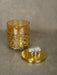 Buy Puja Essentials - Golden Jali Jar With Elephant Lid For Home Decor And Puja by Kaksh Studio on IKIRU online store