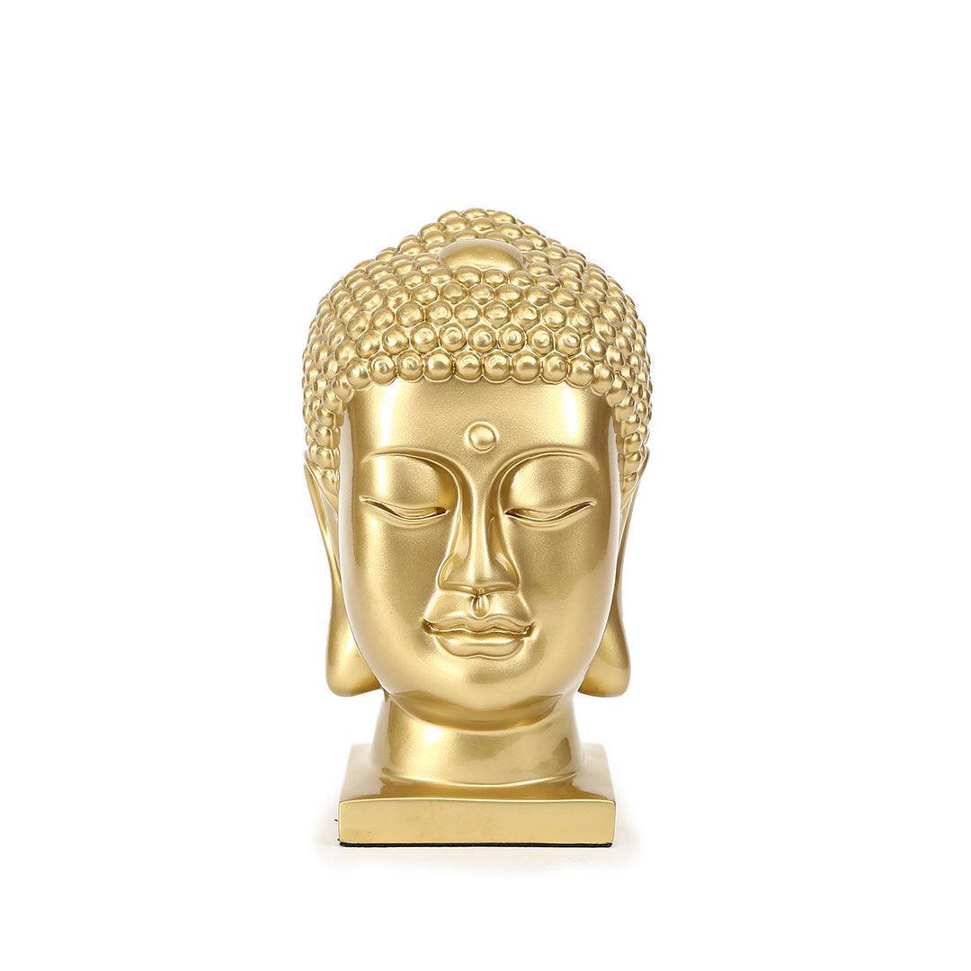 Buy Religious Idols - Decorative Golden Buddha Head | Showpiece for Table by Home4U on IKIRU online store