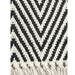 Buy Rugs - Black & White Strips Reversible Rug with Tassels | Floor Mat For Living Room and Home by Sashaa World on IKIRU online store