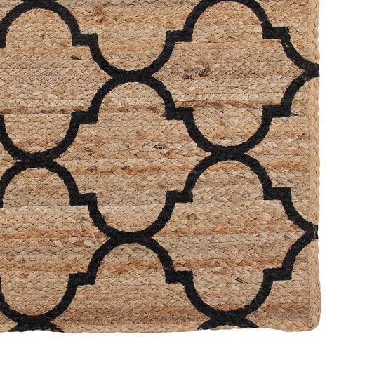 Buy Rugs - Rectangular Braided Natural Jute Rug With Printing | Floor Mat For Living Room and Home by Sashaa World on IKIRU online store