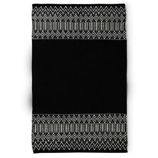 Buy Rugs - Rectangular Cotton Woven Black & White Rug | Decorative Floor Mat For Living Room Bedroom & Home by Sashaa World on IKIRU online store